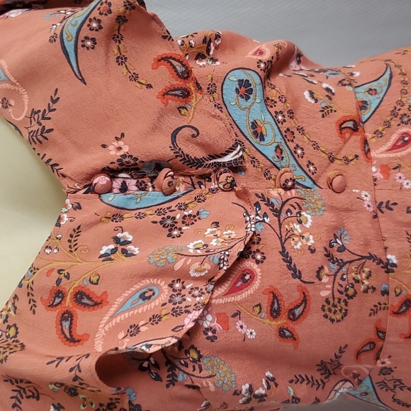 NWT Willow & Clay Floral Ruffle Front Slit Maxi Dress Size S - Picture 3 of 12
